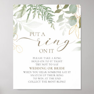 Put A Ring On It Bridal Shower Game Poster