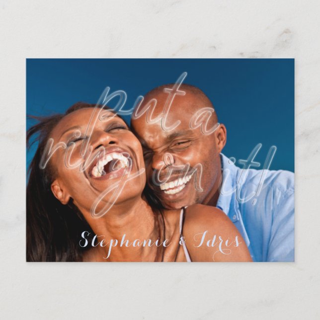 Put A Ring On It Embossed Engagement Party Invitation Postcard (Front)