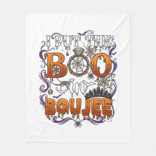 Put Boo Boujee Halloween Diamond Ring Crown_1 Fleece Blanket