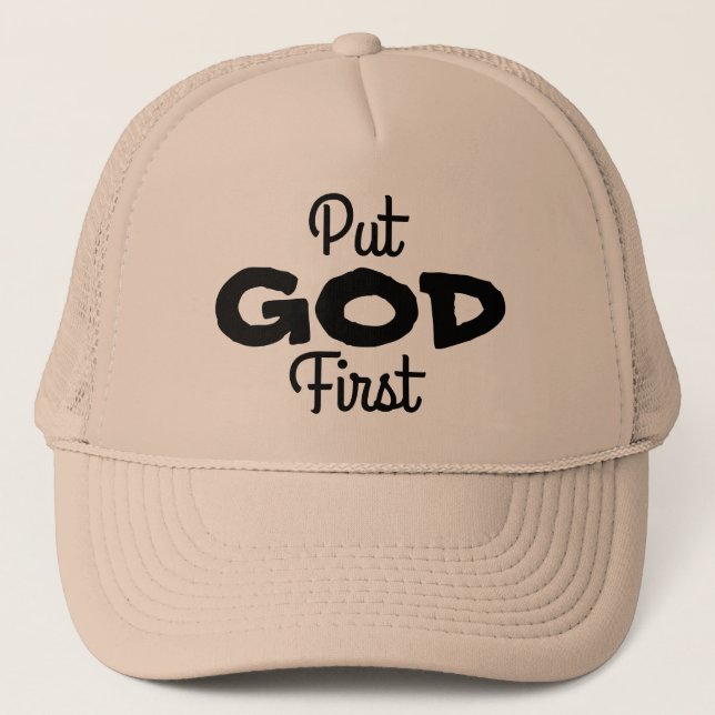 Put GOD First Trucker Hat (Front)