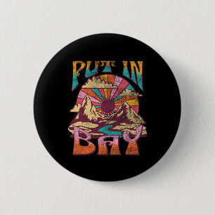 Put In Bay Ohio Nature Hiking Mountains Outdoors V 6 Cm Round Badge