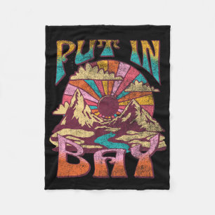 Put In Bay Ohio Nature Hiking Mountains Outdoors V Fleece Blanket