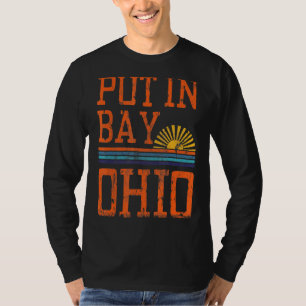 Put In Bay Ohio Retro Sunset 70s 80s Lake Erie Vin T-Shirt