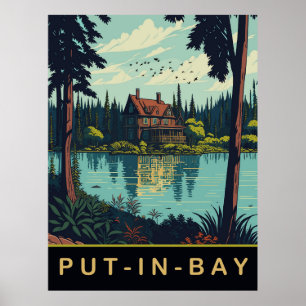 Put-In-Bay, Ohio, Vintage Travel Poster