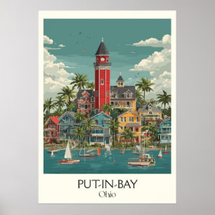 Put-in-Bay South Bass Island Ohio Paradise Art Poster