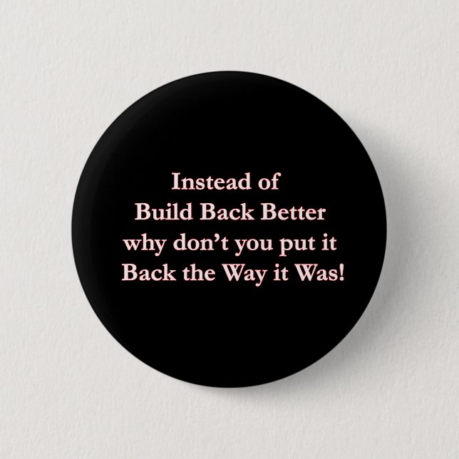 Put-It-Back-for-Darks- 6 Cm Round Badge (Front)