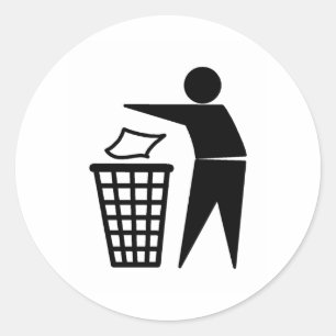 Put it in the Bin Classic Round Sticker
