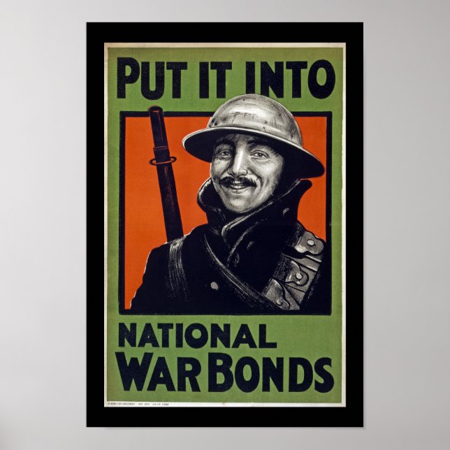 Put It Into National War Bonds (border) Poster (Front)