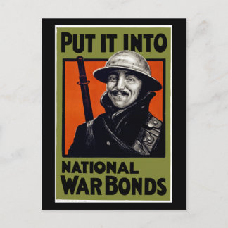Put It Into National War Bonds Postcard