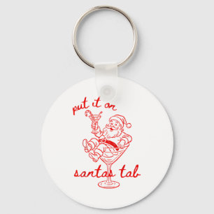 Put It On Santas Tab Funny Christmas Santa Tail Re Key Ring