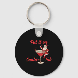Put It On Santas Tab Funny Christmas Santa Tail Re Key Ring