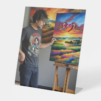 Put It Out There Colourful Art Plastic Pedestal S Sign