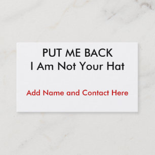 PUT ME BACK! BUSINESS CARD