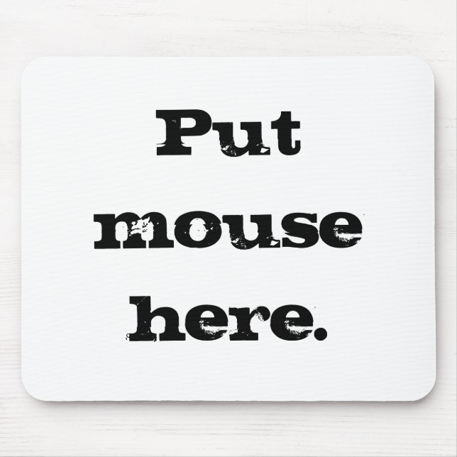 Put mouse here. mouse mat (Front)