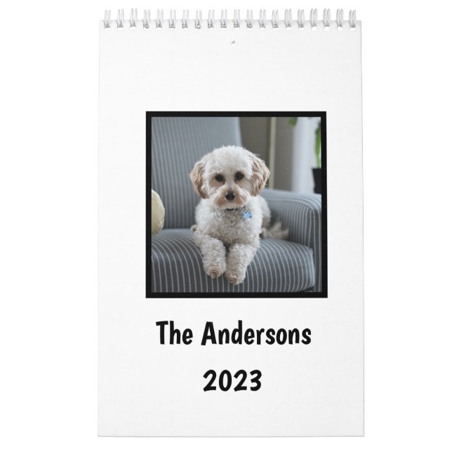Put my Dog Pictures Every Month white Calendar (Cover)