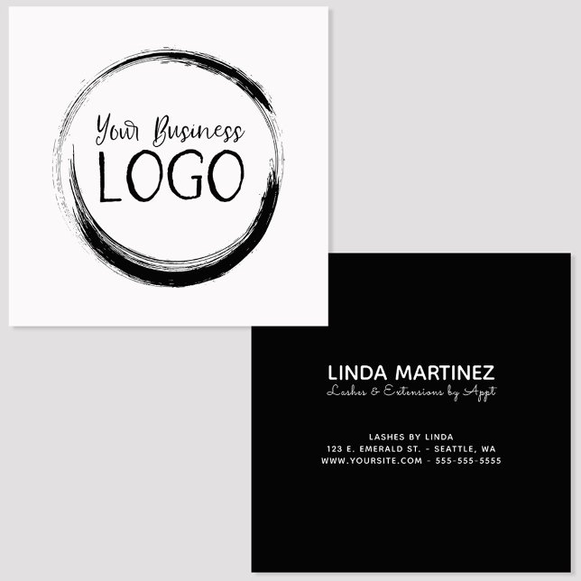 Put My Logo On a Square Business Card (Your Logo Here - 2.5" x 2.5" Square Business Cards)