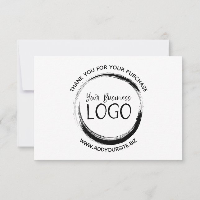 Put My Logo on a Thank You Card (Front)