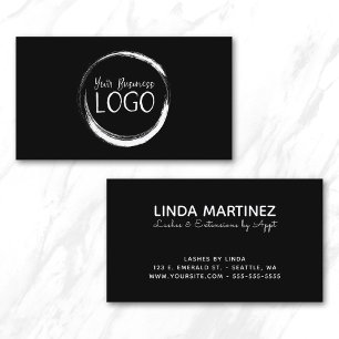 Put My White Logo On Black Business Card