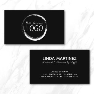 Put My White Logo On Black Business Card