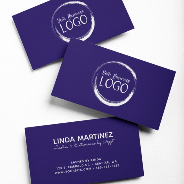 Put My White Logo On Navy Blue Business Card (Put My White Logo On Navy Blue Business Card)
