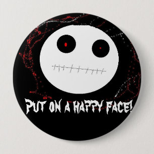 Put on a happy face pin