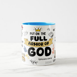Put On The Armour Of God Two-Tone Coffee Mug