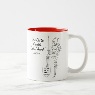 "Put on the complete Suit of Armor"  Two-Tone Coff Coffee Mug