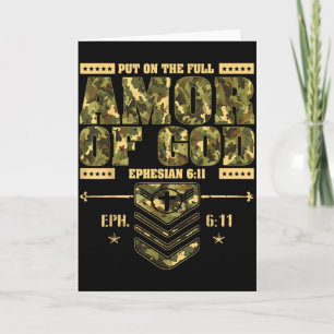Put On The Full Armor Of God - Christian Religious Card
