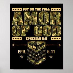 Put On The Full Armor Of God - Christian Religious Poster