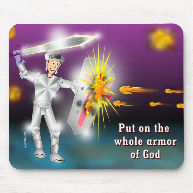 Put on the Whole Armour of God Mouse Mat (Front)