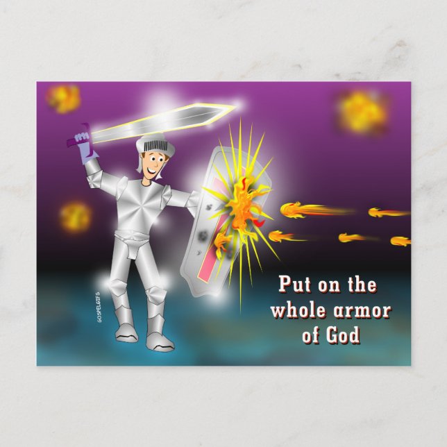 Put on the Whole Armour of God Postcard (Front)