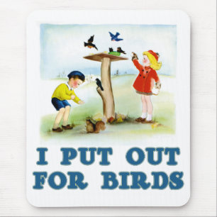 Put Out For Birds (kids) Mouse Mat