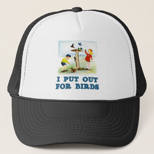 Put Out For Birds (kids) Trucker Hat (Front)