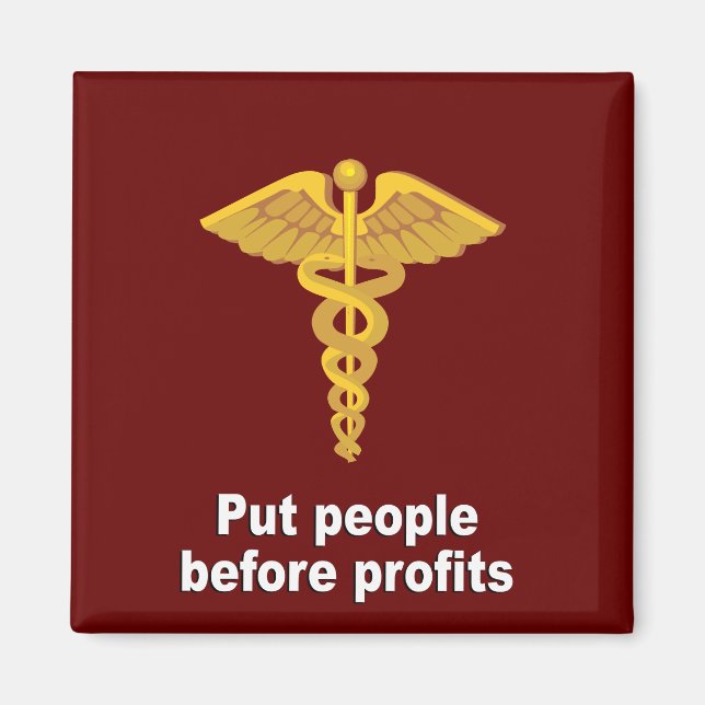 Put people before profits magnet (Front)