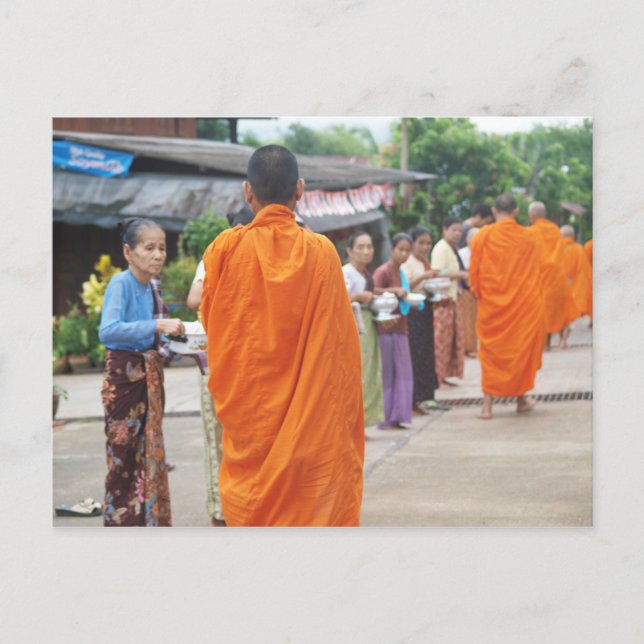 Put Rice to Monk Postcard (Front)