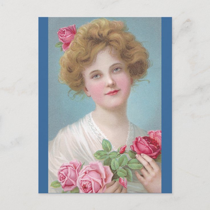 Put Roses in Your Cheeks Postcard | Zazzle