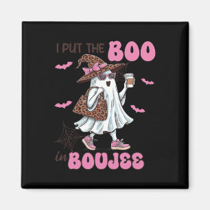 Put The Boo In Boujee Halloween Cute Lady Ghost Gi Magnet