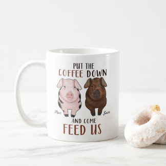 Put The Coffee - Pig -  Personalised Mug 