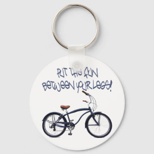 Put the FUN between your legs - blue Key Ring