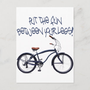 Put the FUN between your legs - blue Postcard