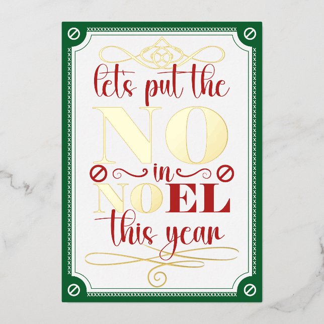 Put the NO in Noel (Front)