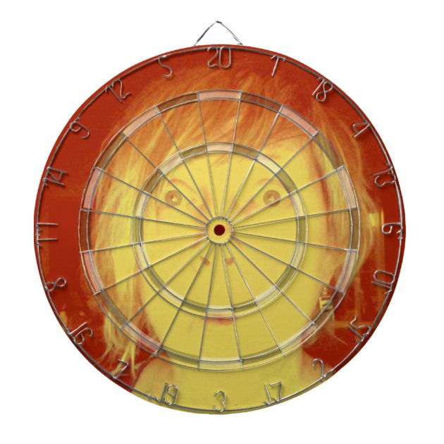 dartboard with face