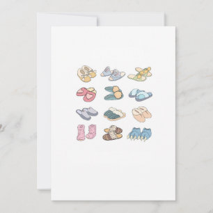 put your feet up, slipper themed invitation