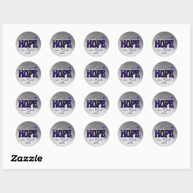 Put Your Hope in God Metallic Texture Stickers (Sheet)