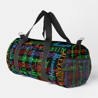 Put Your Name All Over this Colourful Boys Girls Duffle Bag