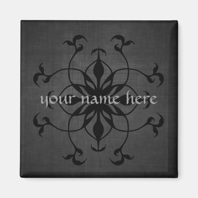Put your name on this gorgeous Gothic magnet (Front)