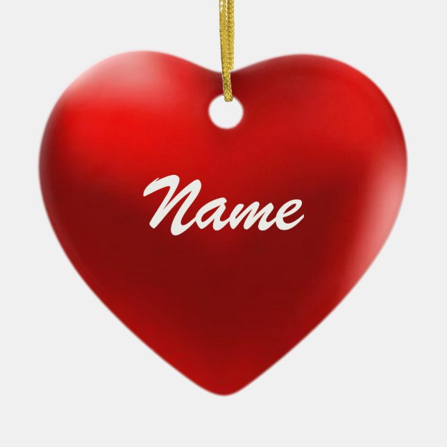 Put Your Name Ornament Heart (Front)