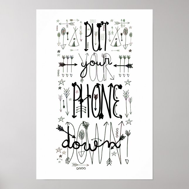Put Your Phone Down (Rainbow Tint) Poster (Front)