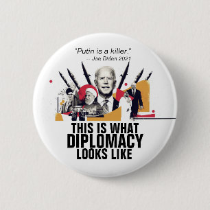 Putin is a killer: Joe Biden 2021 6 Cm Round Badge