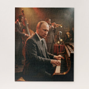Putin Jazz Piano New Orleans Blues Jigsaw Puzzle